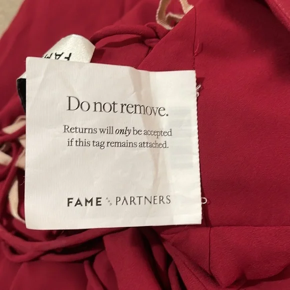 Fame and Partners Callais Dress Maxi Ruffle Asymmetrical Hem Aesthetic NWOT $345 - Picture 8 of 9